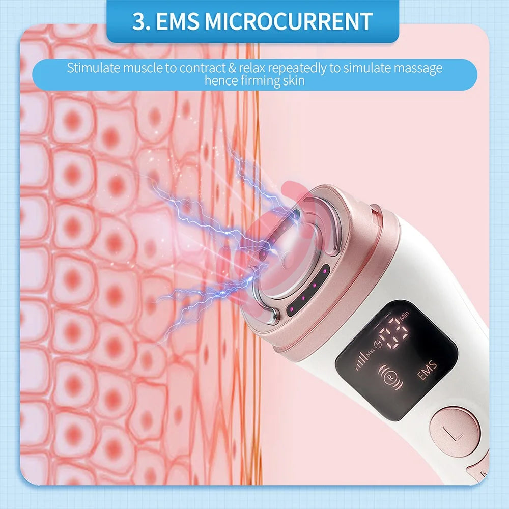 Mini HIFU Machine Ultrasonic RF EMS HIFU Facial Lifting Skin Tightening Device Face Chin Neck Eye Anti Wrinkle Massager Home Use