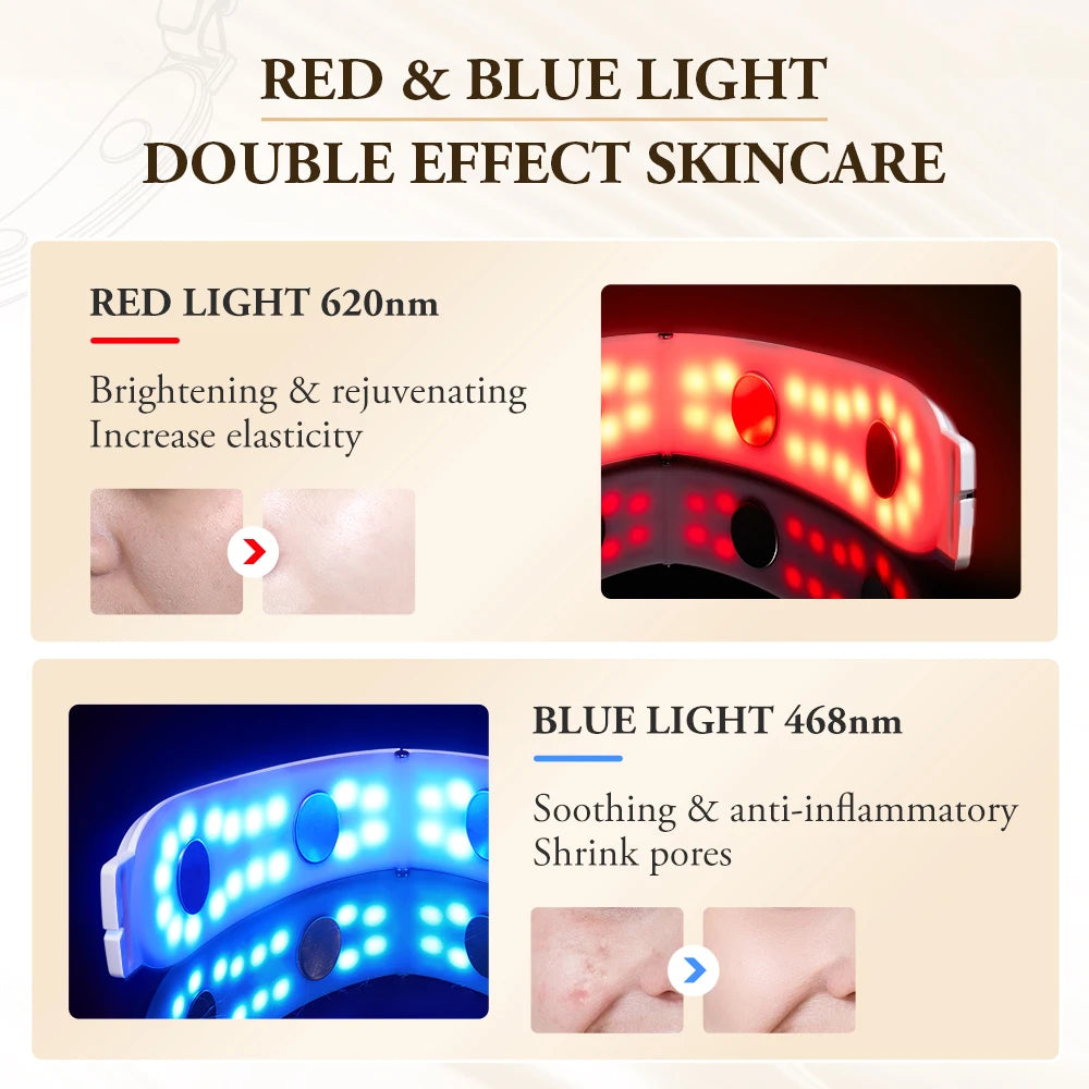 ANLAN V-Face Lifting Beauty Device 4-pole Double Chin Remove Microcurrent Facial Slimming Red/Blue Light Skincare Massager