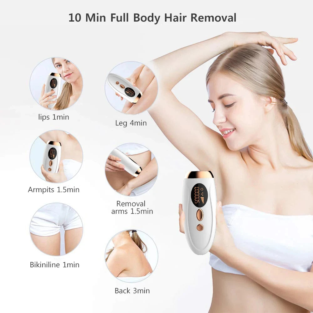 HOMEFISH Laser Epilator IPL Hair Removal For Women Body Bikini Facial 990000 Flashes Permanant Painless IPL Hair Remover Laser