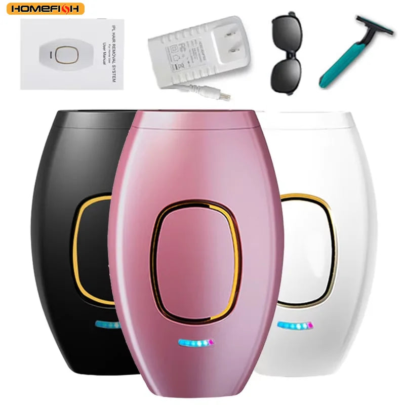 HOMEFISH Body Bikini IPL 500,000 Flash Depilator Pulses Permanent Laser Epilator Painless For Women Hair Removal Home Use