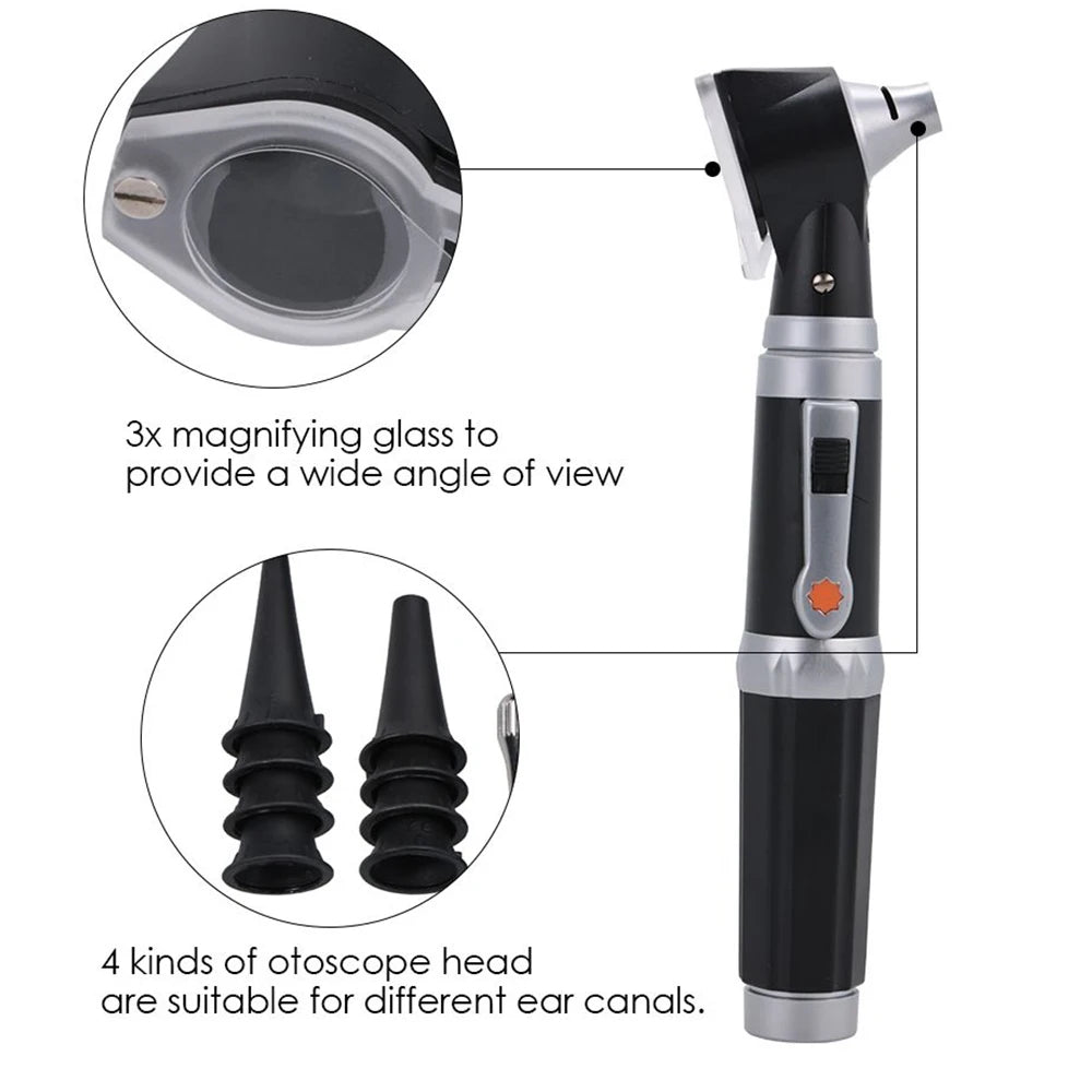Professional Otoscope - Ear Scope with Light, Ear Infection Detector, for Nursing & Medical Students for Kids and Adults & Pets