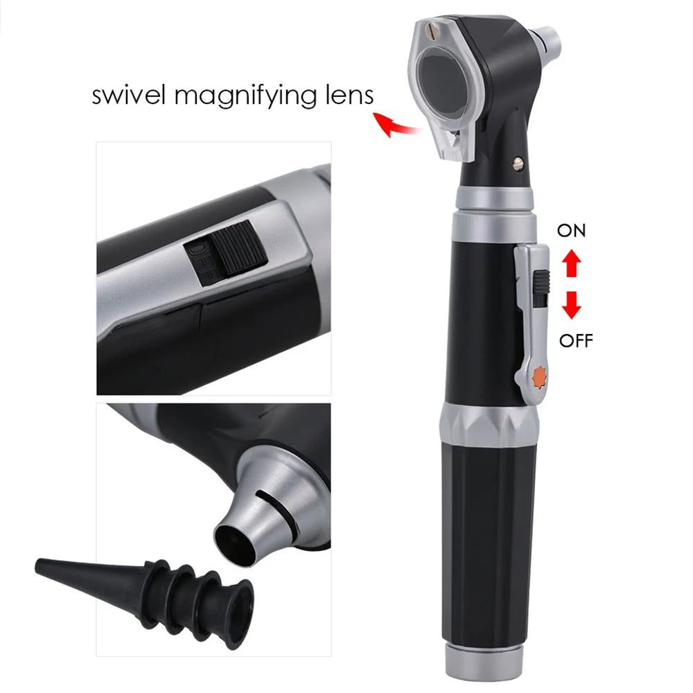 Professional Otoscope - Ear Scope with Light, Ear Infection Detector, for Nursing & Medical Students for Kids and Adults & Pets