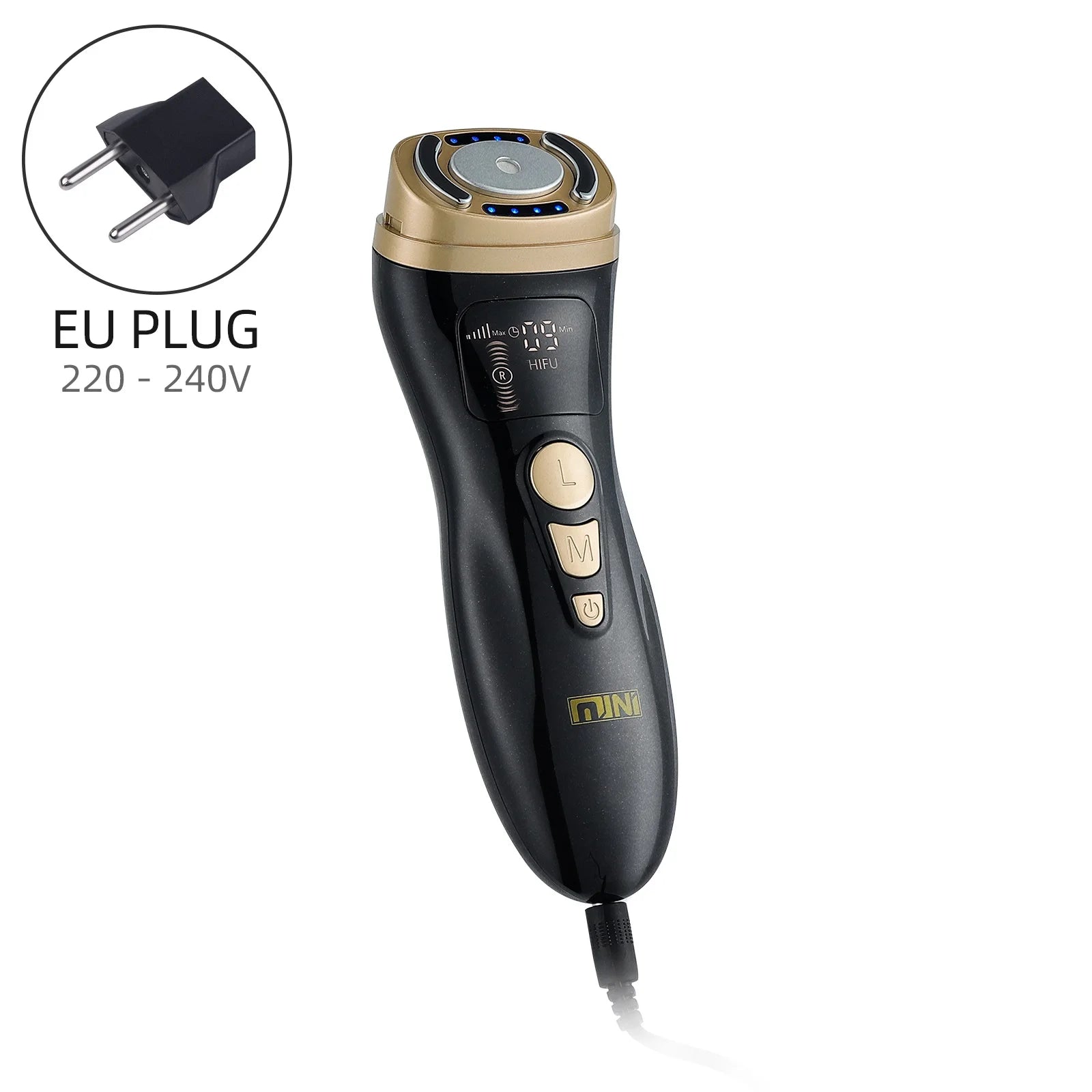 Mini HIFU Machine Ultrasonic RF EMS HIFU Facial Lifting Skin Tightening Device Face Chin Neck Eye Anti Wrinkle Massager Home Use