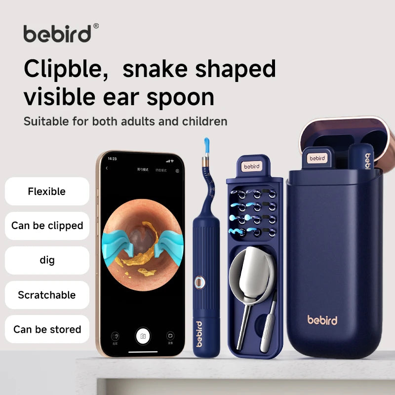 2025 Xiao'm Bebird EarSight Plus I35R Visual Ear Cleaner HD Clipable Tweezers Earpick Wireless Cleaning Endoscope with Camera