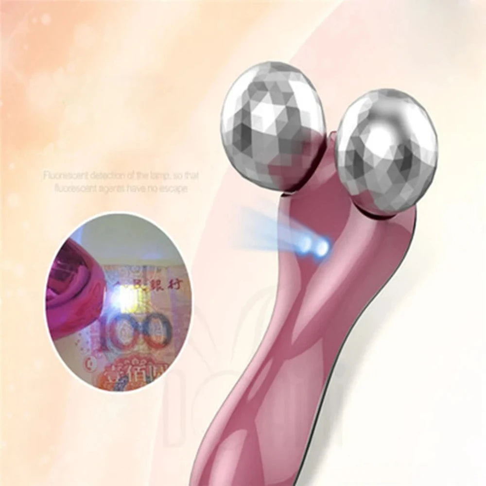 4D EMS Face Massager Roller Microcurrent Vibration Facial V Lifting Massage Devices Beauty Skin Care Tool For Neck Eye Body