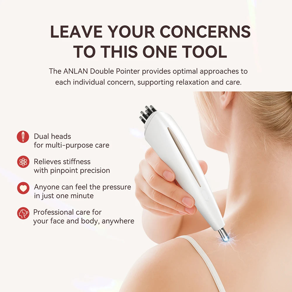 ANLAN RF Acupoint Massager Dual-head Dual-mode Design EMS Relieves Fatigue RF+EMS Skin Firming Face Skincare Beauty Device